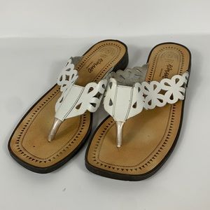 Romano Jody4 genuine leather upper white sandals size 7.5